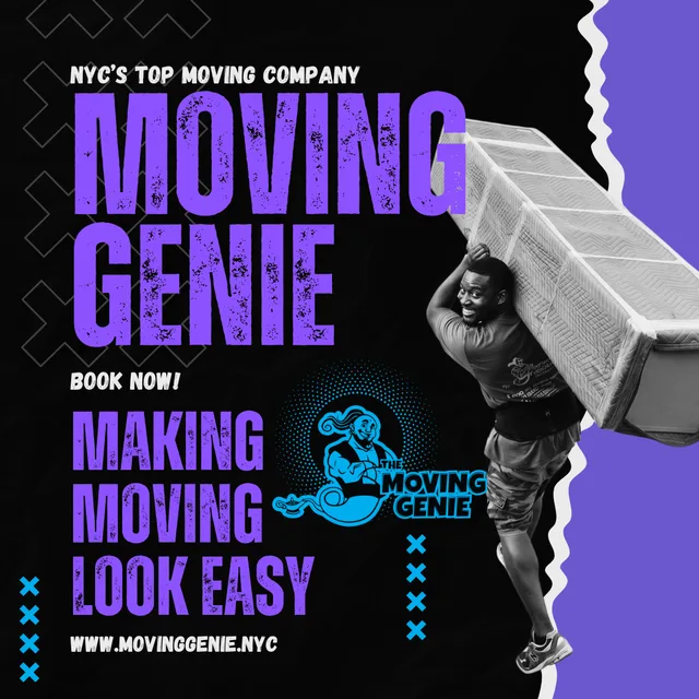 Moving Genie mover carrying a wrapped mattress