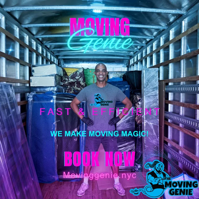 Moving Genie crew member inside a loaded moving truck